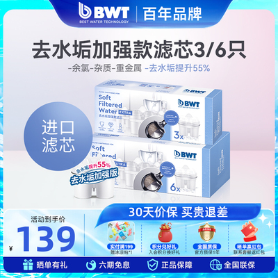 德国BWT滤芯倍世净水壶过滤水壶过滤芯净水器进口去水垢滤芯通用
