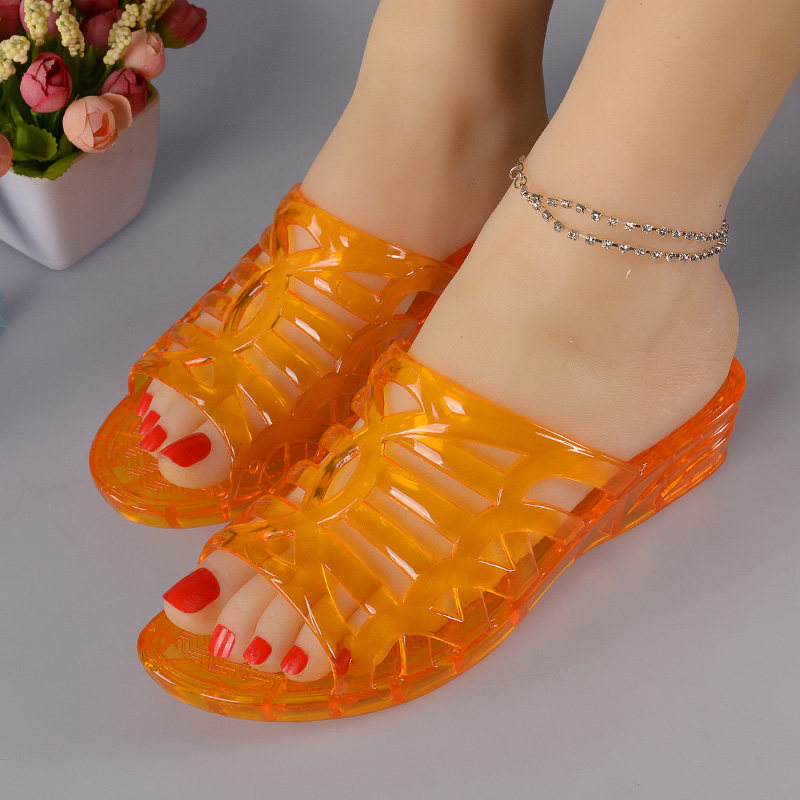 夏季新款水晶拖鞋女室内外坡跟塑料果冻凉拖鞋|ruв категории Женская обувь, тапочки - от Buy2taobao.com для оказания профессиональной услуги покупки агента Taobao