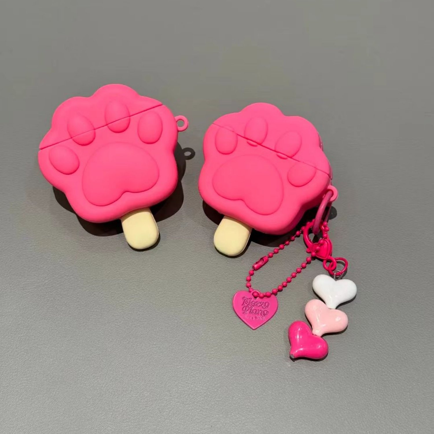 适用AirPods4代保护套软壳 苹果耳机AirpodsPro3无线蓝牙耳机套 AirPods保护套可爱硅胶爪爪冰棍耳机保护套