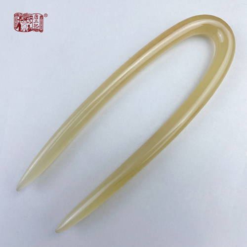 唐三把发钗羊角小U钗低调简约