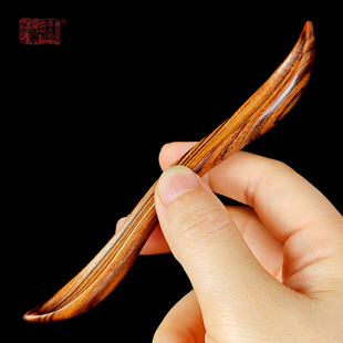 唐三把血檀丘陵簪实木镂空古典古风双面发簪盘发发髻长短发簪