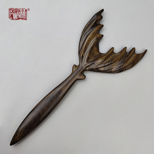 唐三把沉贵宝大尾巴鱼发簪多材质实木现代新中式 半盘全盘超仙发饰