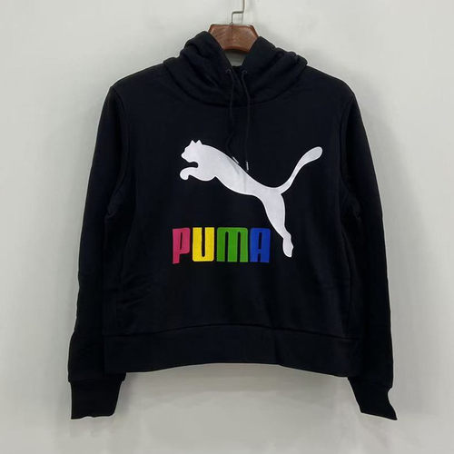 S码/PUMA彪马女装春秋休闲针织连帽卫衣套头衫上衣595915-81