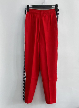 Kappa卡帕女子运动长裤春秋休闲宽松直筒卫裤K0862AK58