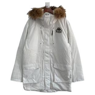 Kappa卡帕背靠背男款羽绒服秋冬中长款保暖运动防寒外套K0752YY33