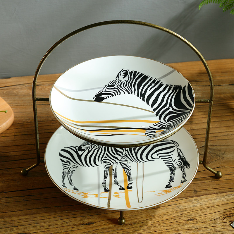 轻奢欧式双层水果盘创意现代客厅三层蛋糕架家用美式下午茶点心盘在类目 餐饮具, 餐具, 果盆/果盘/果篮中 - 来自Buy2taobao.com提供专业的淘宝代购服务