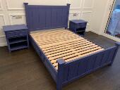 美式 田园卧室高端家具 简约双人床1.5米中式 乡村现代全实木床 欧式