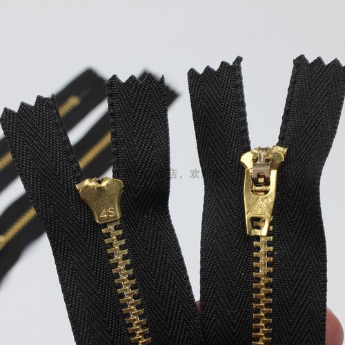 三力黑色纯铜拉链金属拉链头101215 18cmDIY手工配件服装辅料包邮