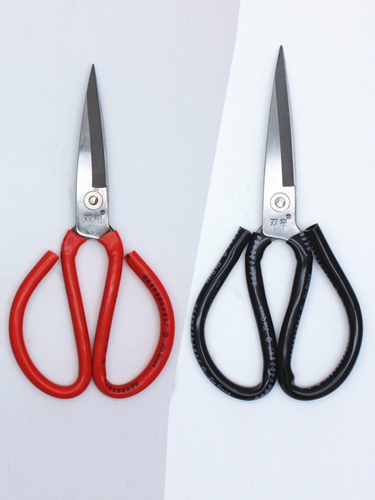 双星牌剪刀P01P02大小号皮革剪民用家用剪刀园艺碳钢12把包邮