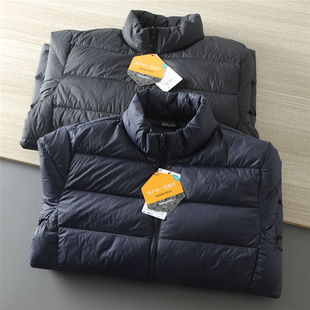 90国标白鸭绒！外贸工厂男士轻薄蓬松保暖百搭立领羽绒服夹克外套
