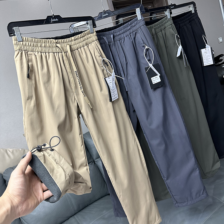 冬季户外男防风防泼水直筒冲锋裤