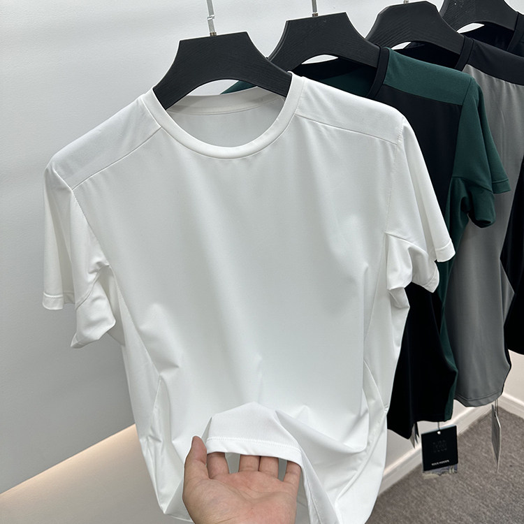 平替TRA速干透气防晒针织衫弹力夏季男士户外运动拼色圆领短袖T恤,男装,T恤,淘宝优惠券,粉丝福利购,淘宝优惠卷