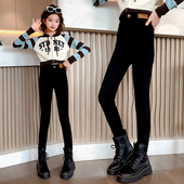 子冬季 打底裤 牛仔裤 女童加绒裤 儿童春秋休闲中大童秋冬弹力小脚裤