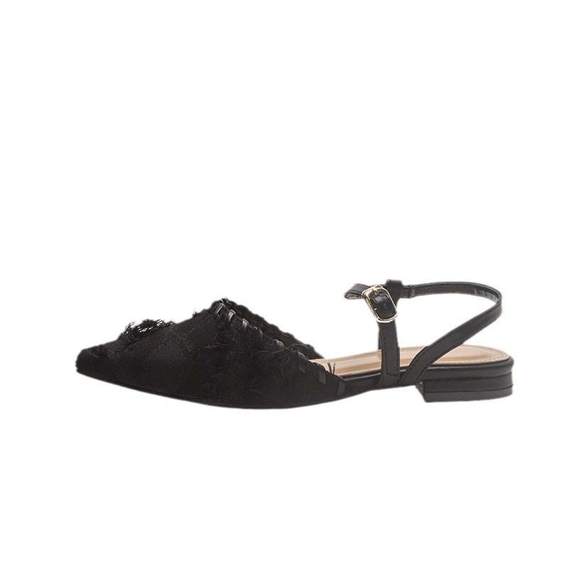 2026 shoes women春季新款仙女风平底鞋女温柔低跟单鞋尖头凉鞋时,户外/登山/野营/旅行用品,沙滩鞋/凉鞋/拖鞋,淘宝优惠券,粉丝福利购,淘宝优惠卷