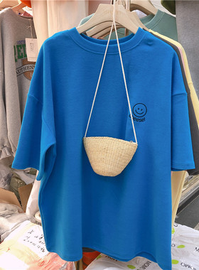 2026 women clothes刺绣短袖T恤女ins潮夏装新款韩国宽松大码学生