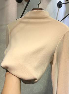 2026 women clothes加绒修身长袖t恤女上衣女装德绒保暖打底衫色