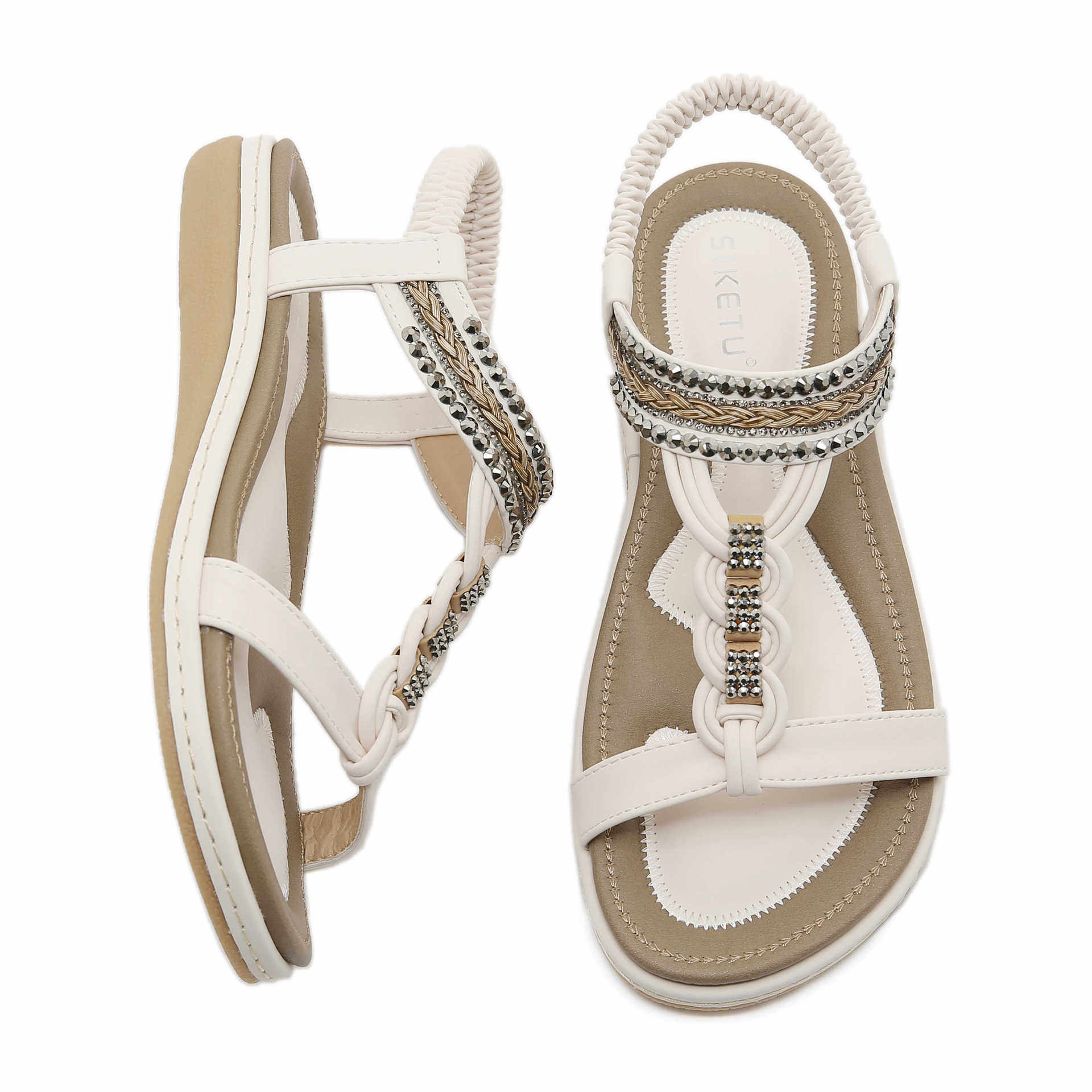 2026 shoes women923-5春夏新款轻便舒适平底凉鞋女松紧带休闲海,户外/登山/野营/旅行用品,沙滩鞋/凉鞋/拖鞋,淘宝优惠券,粉丝福利购,淘宝优惠卷