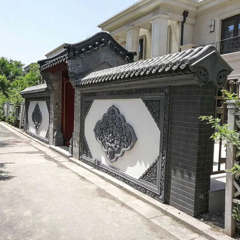 仿古院墙大门图片大全,仿古围墙,不锈钢围墙大门图片_大山谷图库