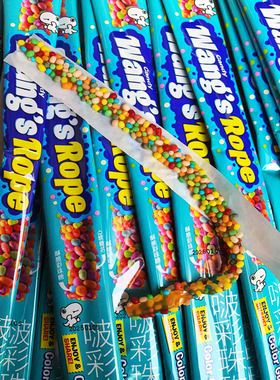 升旺啵彩珠珠糖超彩卷卷豆糖梦幻宝石网红水果彩虹儿童零食18g/条