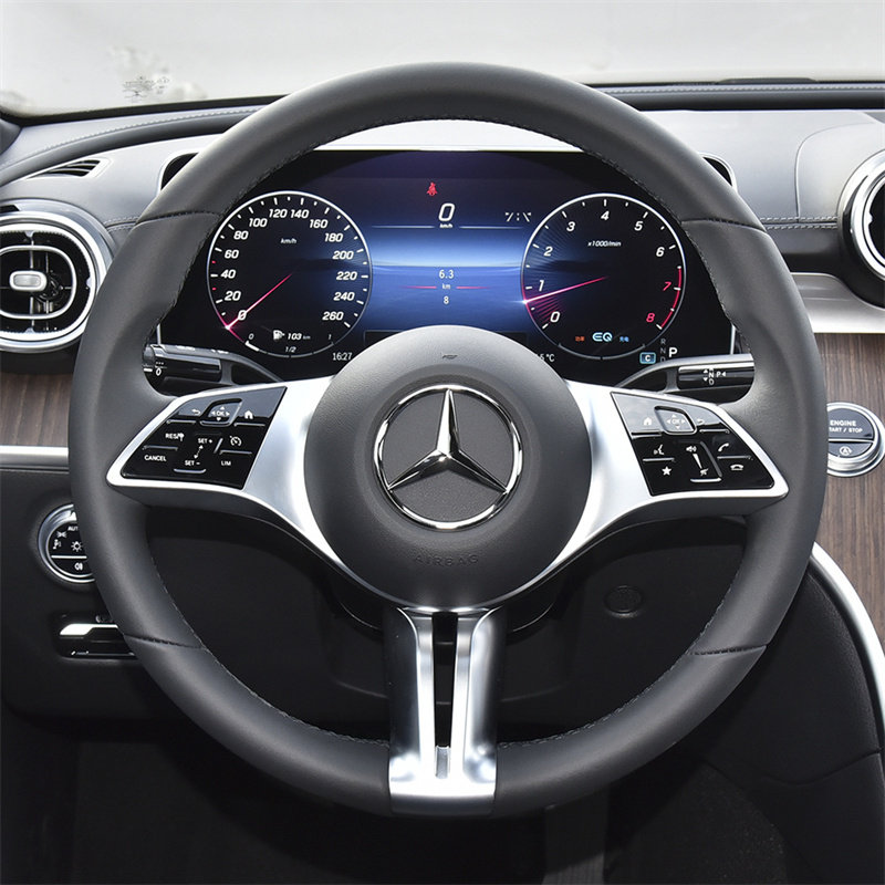2022款奔驰C260L方向盘套 E300L GLB200GLE级GLC专用真皮手缝把套