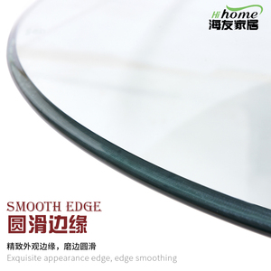 餐桌钢化玻璃转盘茶几面圆桌书电视柜平面定制酒店大桌面长方形