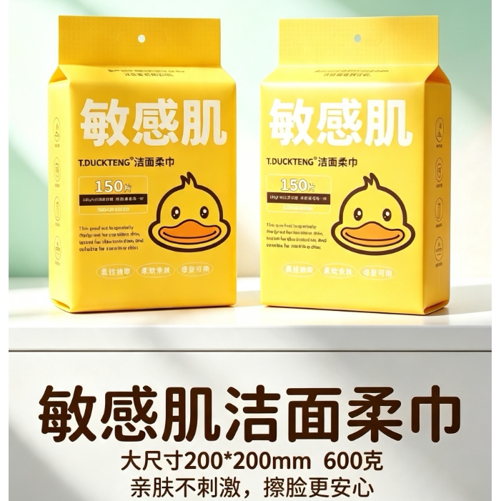 小黄鸭敏感肌洗脸巾干湿两用