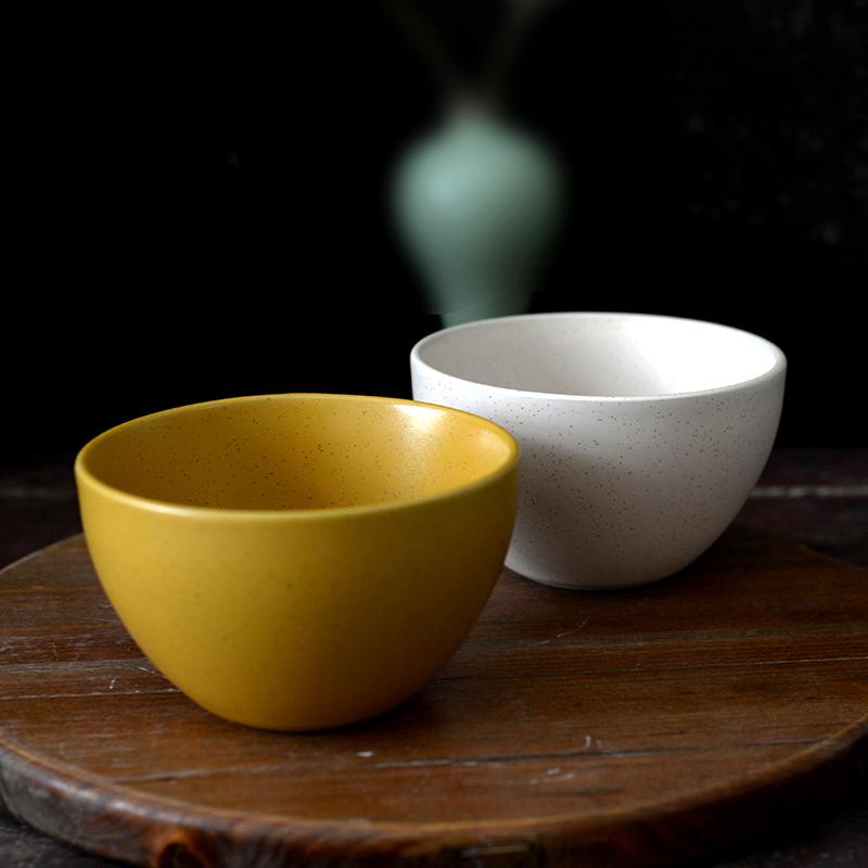实用主义哑光芝麻釉米饭碗