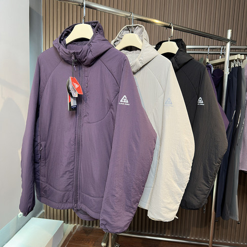 外贸单户外运动防风棉衣连帽棉服