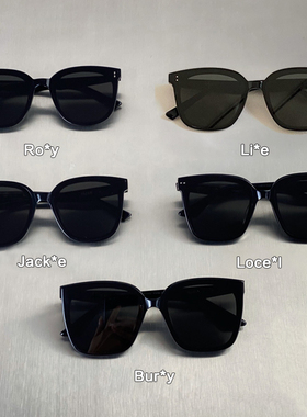 GM经典大框黑超墨镜女Locell黑色板材显脸小近视防嗮太阳镜男Libe