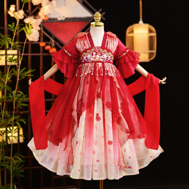 女童汉服2026新款夏装夏季中国风儿童装古装公主裙唐装春夏款古风图片