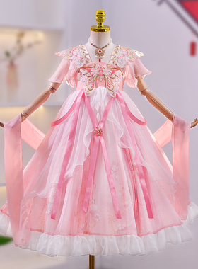 女童夏季汉服连衣裙子公主夏装长裙2026新款儿童装小女孩春装古装