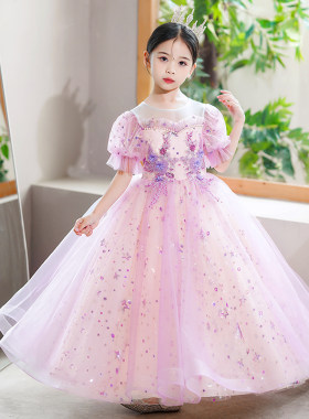 女童公主裙夏季钢琴演出服花童婚纱洋气礼服2026新款连衣裙子夏装