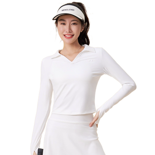 悦步网球服套装女秋冬新款跑步运动服绝美羽毛球长袖上衣速干衣服