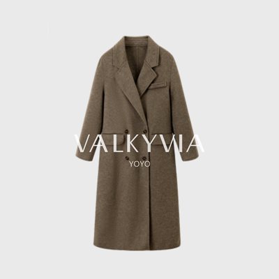 【Valkyvia/悠悠奢品】边芙卡翻领韩系休闲长款绵羊毛外套630567