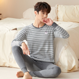 青少年男士秋衣秋裤套装纯棉薄款保暖内衣全棉学生中大童衣服裤子