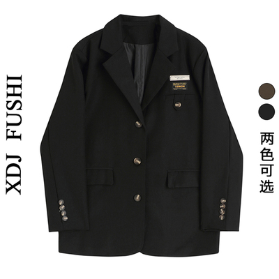 英伦风设计感小众气质宽松小西服