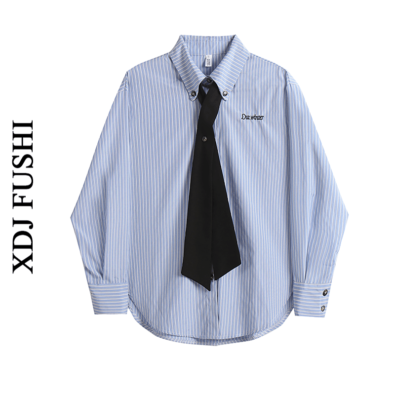 条纹条纹百搭衬衫百搭宽松