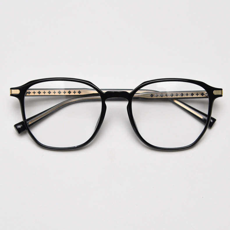 原宿个性潮TR90复古近视眼镜框男女素颜文艺平光镜架可配度数时尚