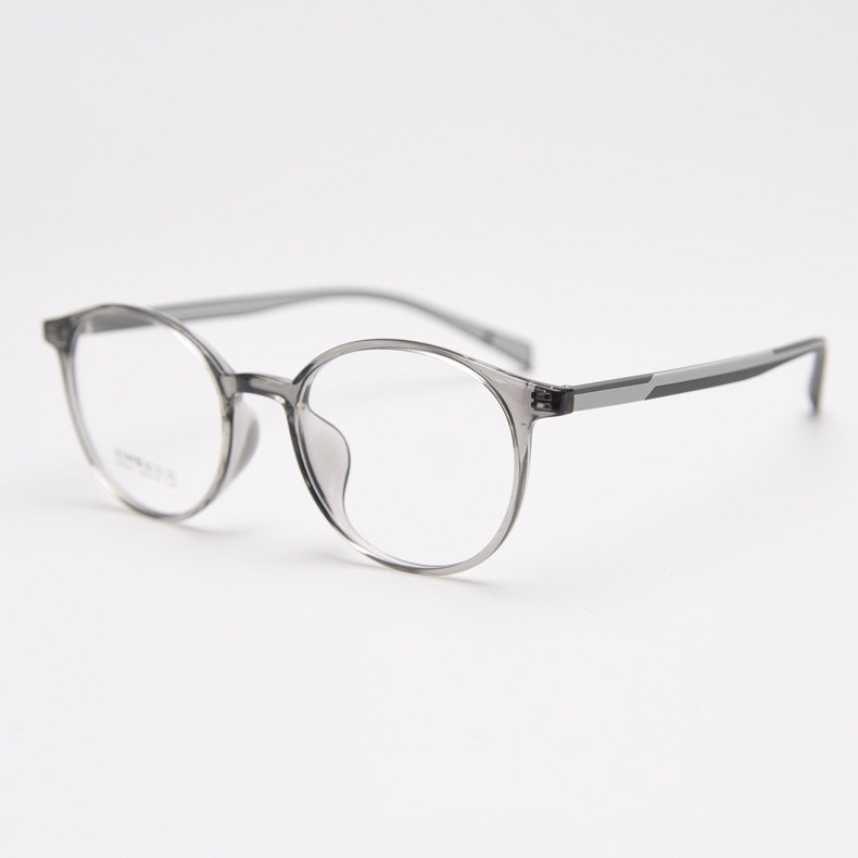 韩系茶色椭圆形TR90超轻防滑硅胶脚近视眼镜框男女学生配度数镜框