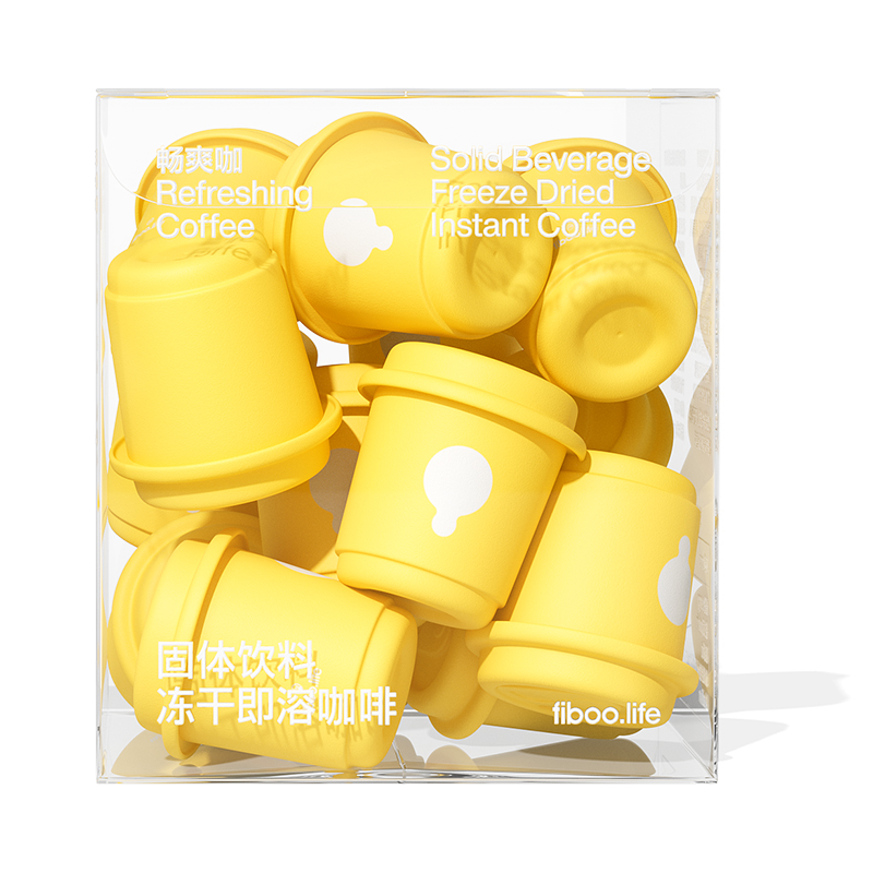 fiboo冰美式纯黑咖啡速溶粉防弹冷萃生椰拿铁方便携带罐装冻干粉