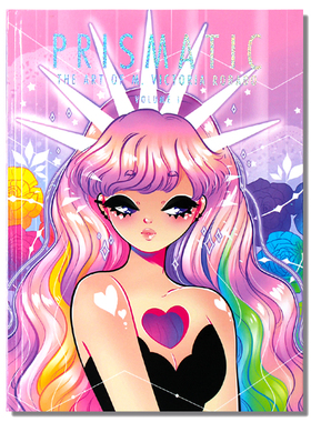 现货包邮 PRISMATIC VOLUME 1 棱镜 首本艺术插画作品集 少女角色服饰图案设计 电脑制作步骤教程分享 英文原版