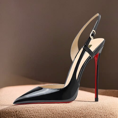 特曼尼亚性感尖头12cm高跟凉鞋