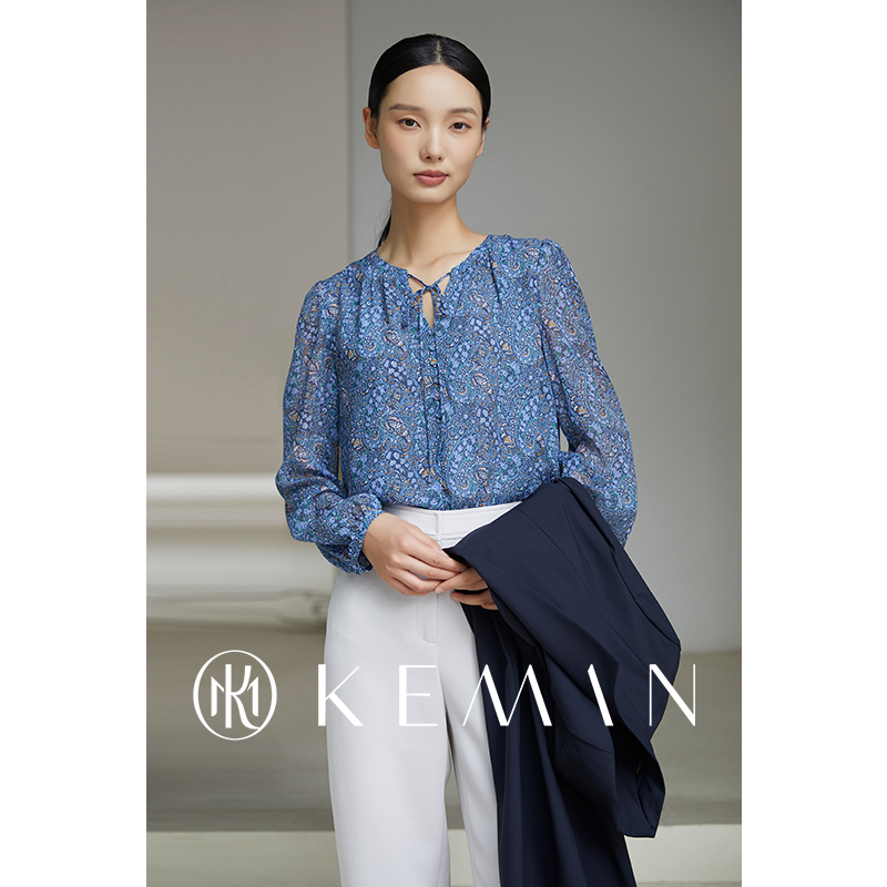 珂曼女装衬衫女长袖上衣