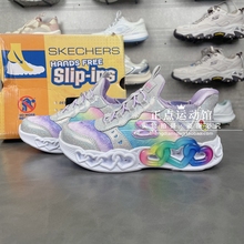 斯凯奇闪穿鞋|新款女童一脚蹬闪灯鞋休闲运动鞋时尚百搭303755L