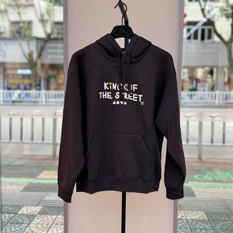 安踏男子加绒连帽卫衣202