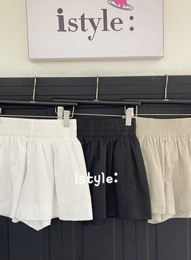 istyle高腰显瘦蓬蓬短裤女外穿百搭春夏韩版新款a字阔腿裤ins潮裤