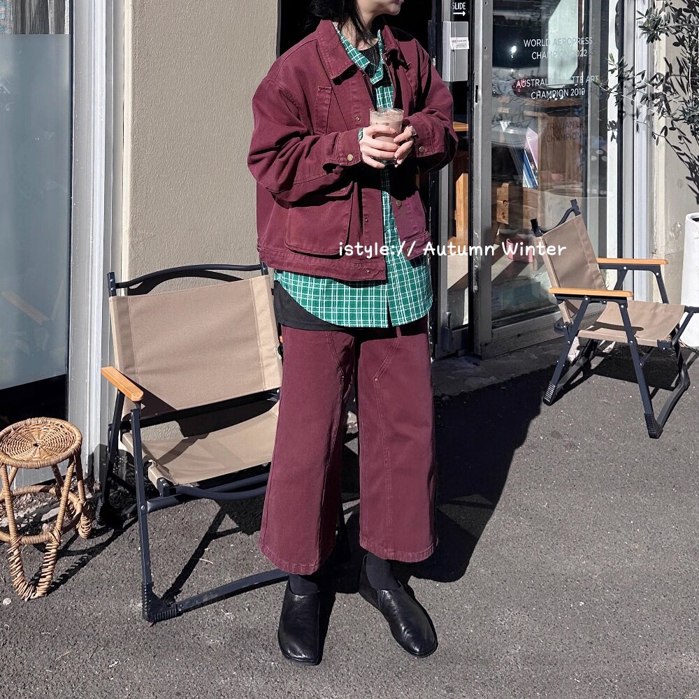 2025秋季韩版istyle复古高腰显瘦直筒阔腿裤宽松百搭九分牛仔裤女