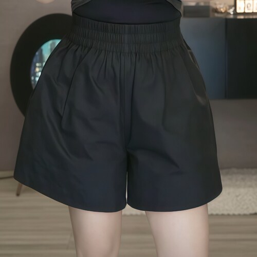 黑色休闲短裤女2026夏季新款高腰宽松显瘦百搭夏日穿的薄款裤子女