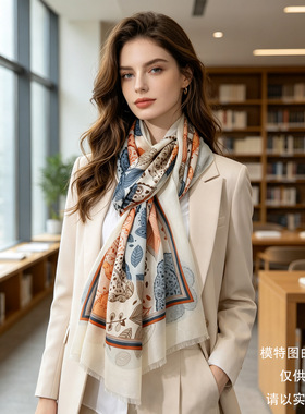 2026新款秋冬季薄款100%纯羊毛围巾羊绒披肩女时尚送长辈保暖围脖