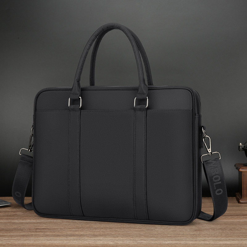 新品保罗防水全牛津布男士手提包大容量旅行横款电脑文件公文包男